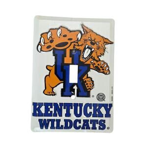 Vintage University Of Kentucky Wildcats Light Switch Cover Metal Licensed 3-D